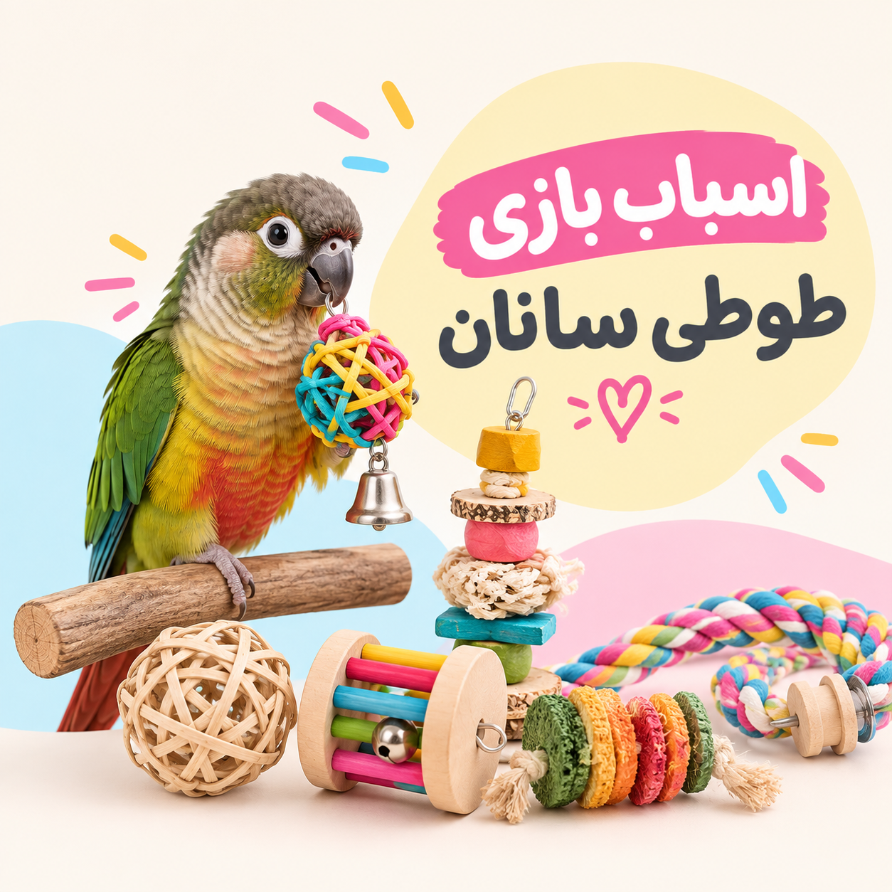 اسباب بازی و سرگرمی طوطی
